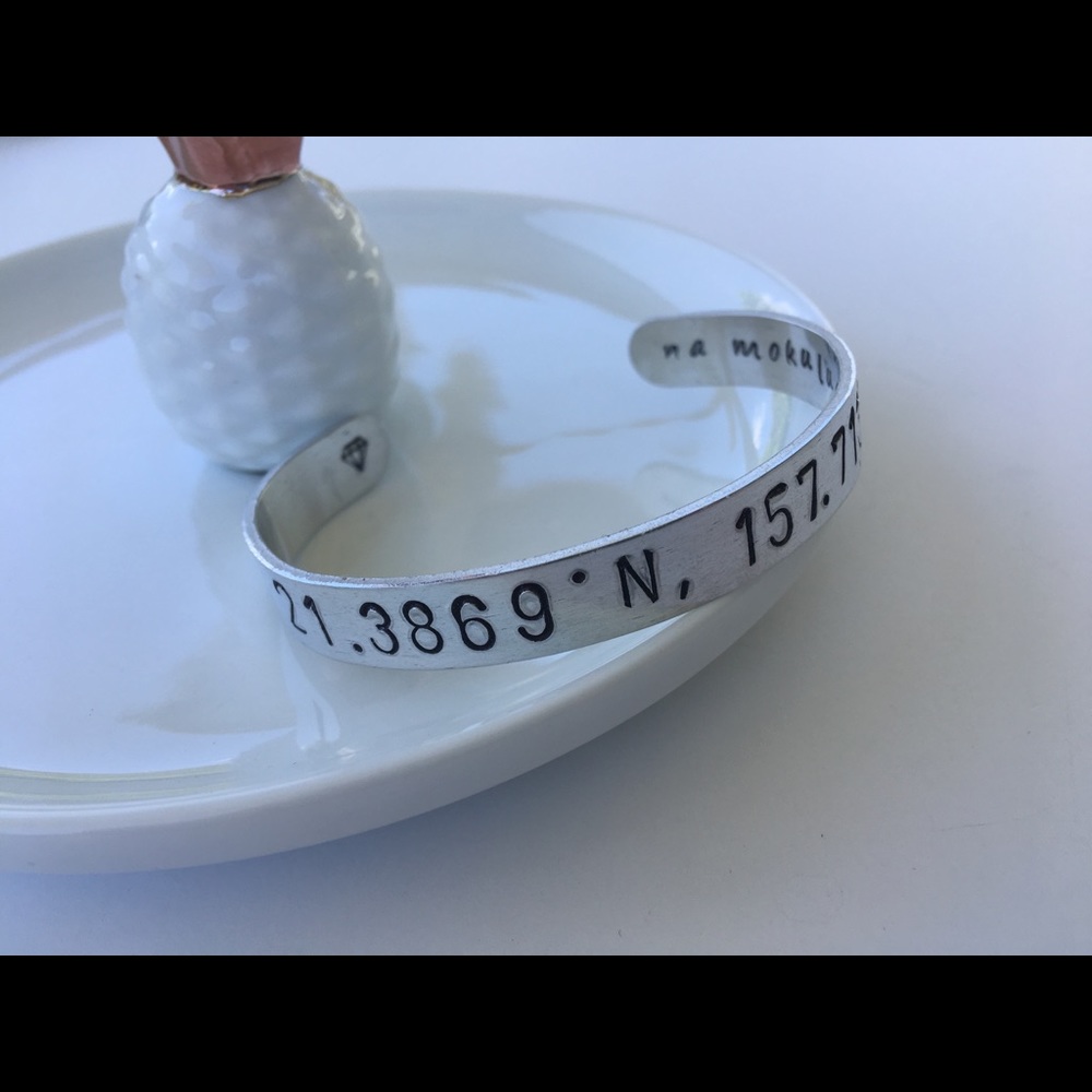 Hand Stamped Cuff • Na Mokulua - The Moks
